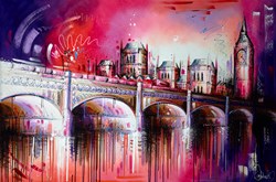 The Home of Big Ben II by Samantha Ellis - Original Painting on Box Canvas sized 60x40 inches. Available from Whitewall Galleries